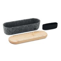 ASTUCCIO IN FELTRO RPET CON COPERCHIO BAMBOO